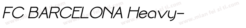 FC BARCELONA Heavy字体转换